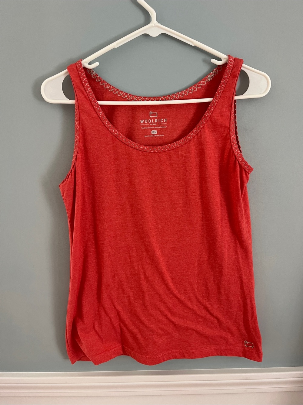 Woolrich burnt orange/coral Scoop Neck Tank